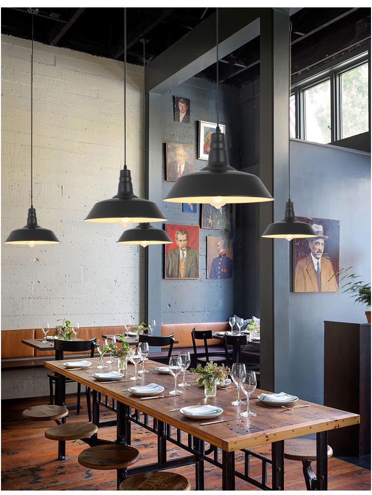 Retro Industrial Wrought Iron Pendant Lamp - Minimalist Style for Bars, Hotels, and Restaurants