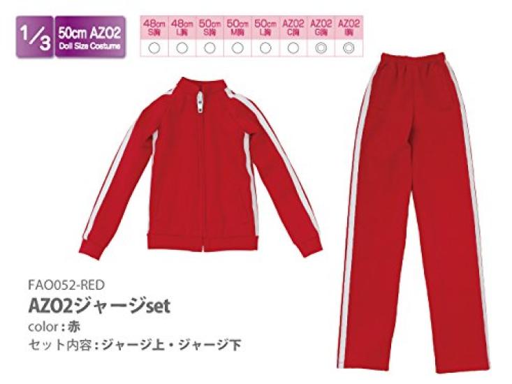 AZO2 Jersey Set Red cm Body Doll Clothes 48/50 "AZO2" FAO052-RED
