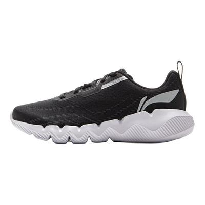 Li Ning Cool Comfortable Versatile Shock Absorbing Breathable Durable Low Top Casual Running Shoes Women Sneaker Black AGCV294-1