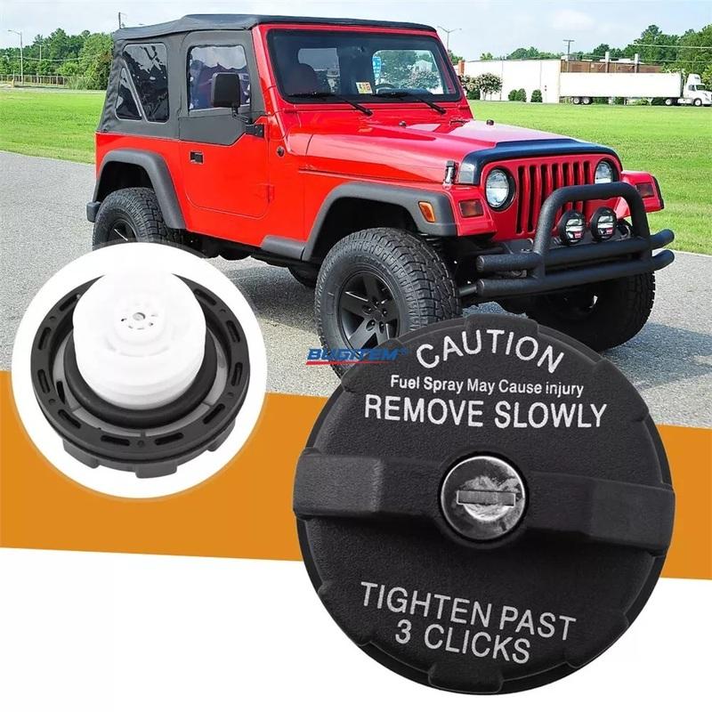 82400041 Schwarzer abschließbarer Kraftstoffdeckel mit Schlüsseln für Jeep Grand-Cherokee ZJ WJ Comanche MJ Wrangler YJ Dodge Minivan GS Chrysler