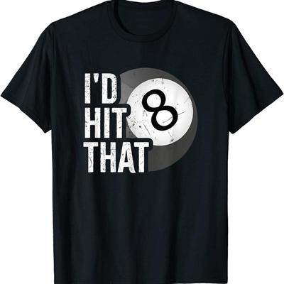 Herren Billard Lustig Ich würde das treffen Poolkugeln Spieler 8 Acht Ball T-Shirt S 3XL