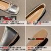 Silver lambskin inner height increase 5cm single shoes women's new autumn women's shoes small size 33 spring and autumn ballet shoes