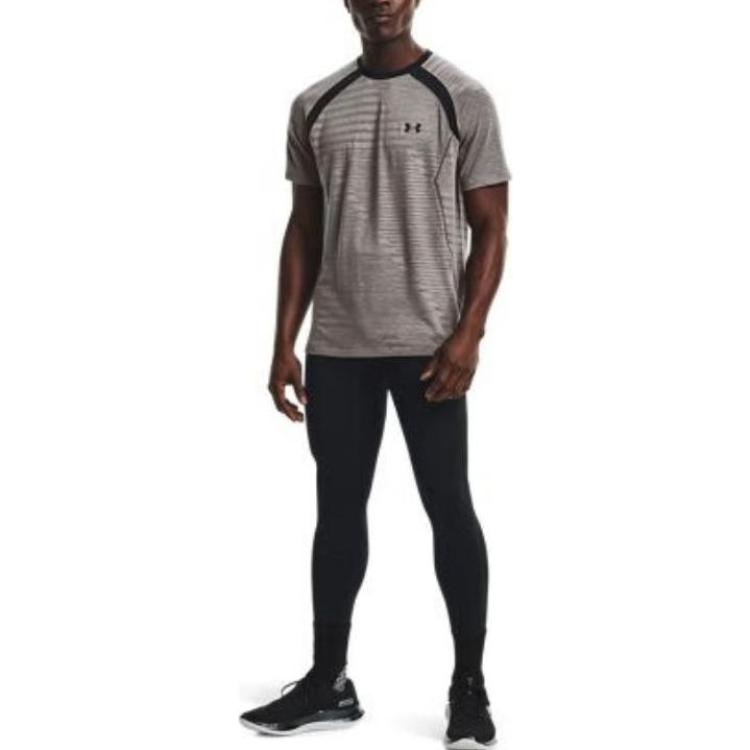 Under Armour T Shirts Men's Gray Crew Neck Moderate Straight Fit 1367535-066