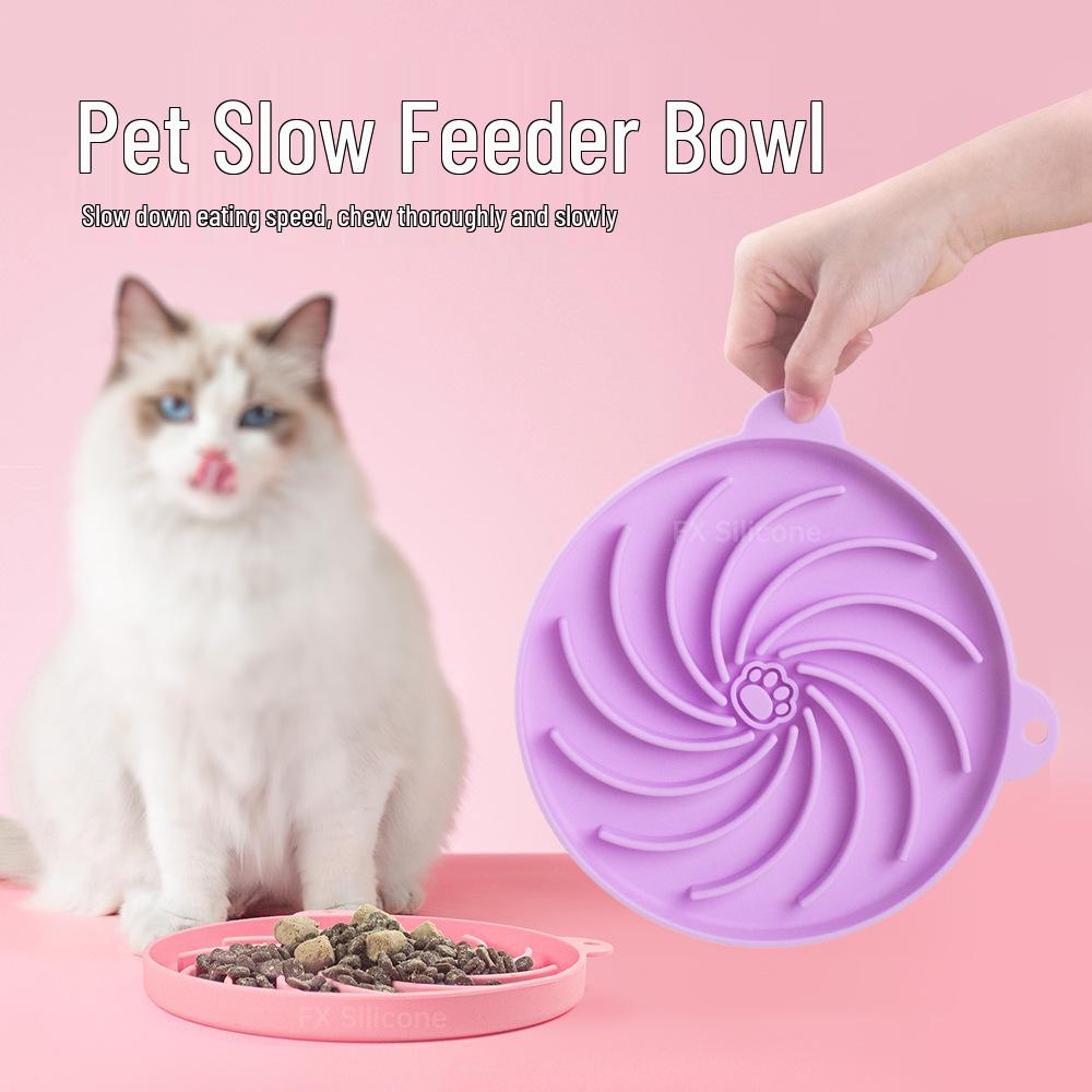 Pet Slow Feeder Silicone Licking Plate for Cats & Dogs, Non-Slip & Anti-Choking Design
