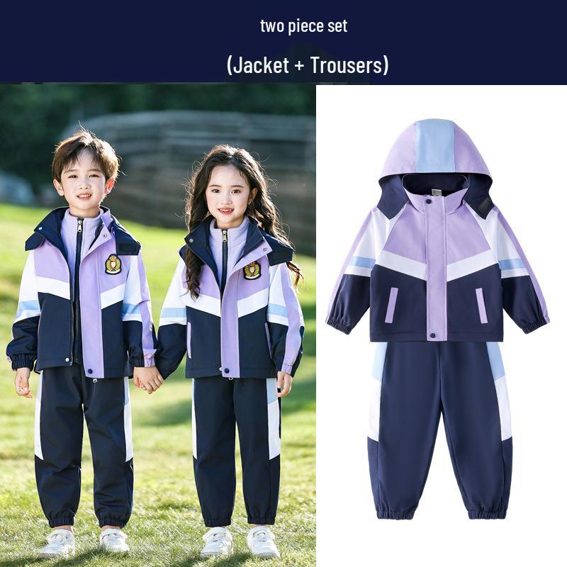 

Purple Spring & Autumn Windbreaker Set - Kindergarten to First Grade 140 cm