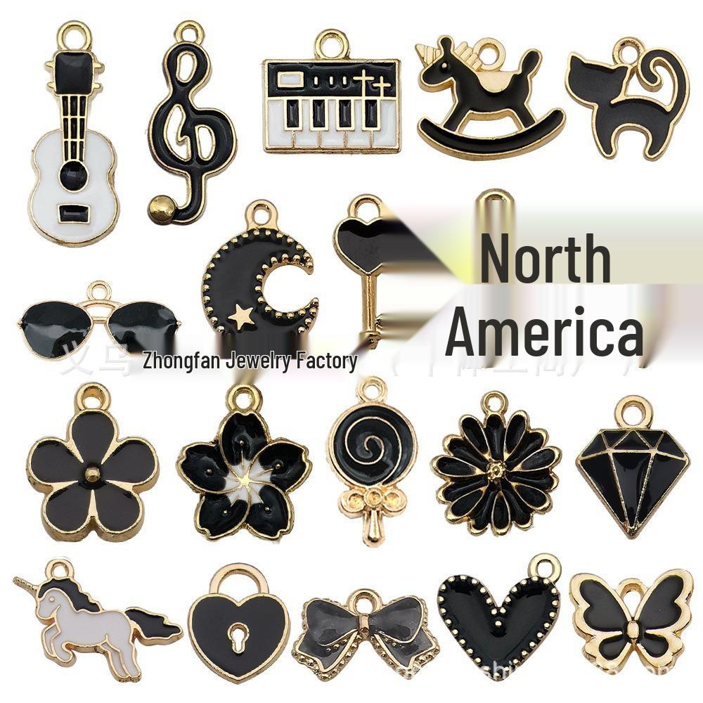 Alloy KC Gold DIY Jewelry Accessories: Earrings, Bracelets, Necklaces, Pendants, Charms - 110 Pcs/bag
