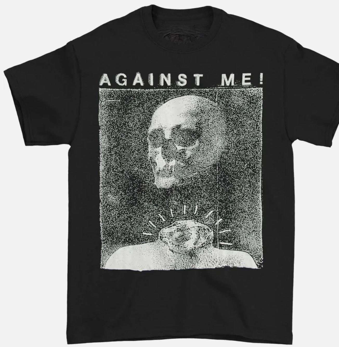Against Me Band Обложка альбома Хлопок Все размеры Черная Унисекс футболка 3XL