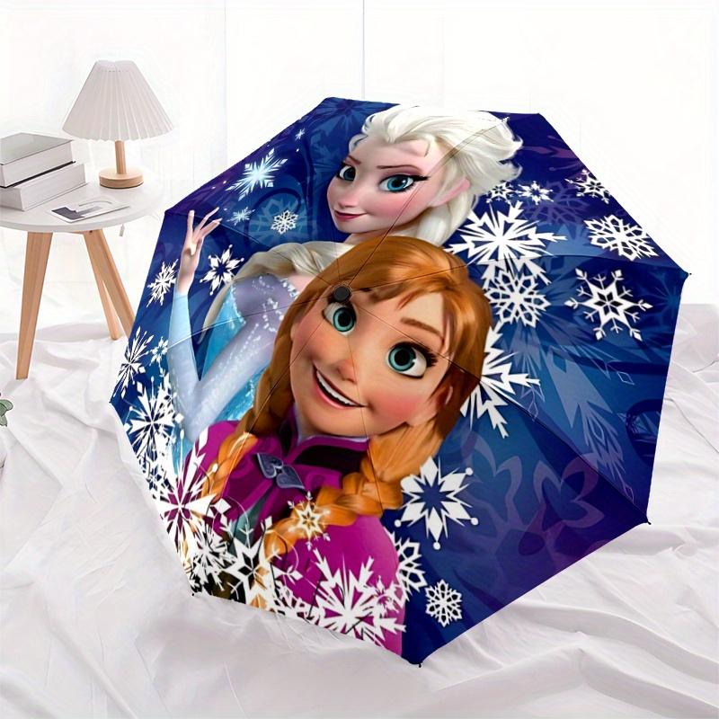 1pc Elsa and Anna Automatic Opening and Closing Umbrella - Lightweight 3-Fold Design, Suitable for Fans, Travel, Daily Use - Official Produc