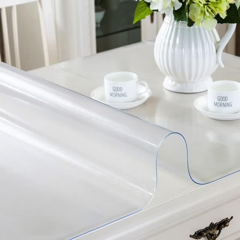 Transparent Frosted PVC Table Protector Mat