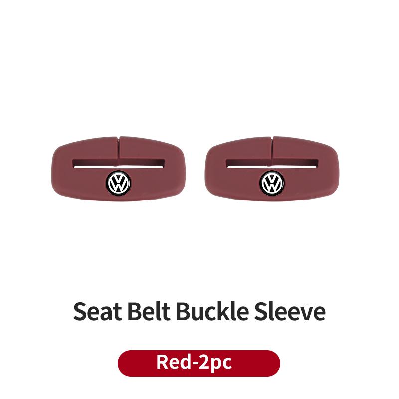 ear1 Car Silicone Seat Belt Buckle Covers Scratch-Resistant Protective Covers Car Interior Accessories For VW Golf Polo Tiguan Passat