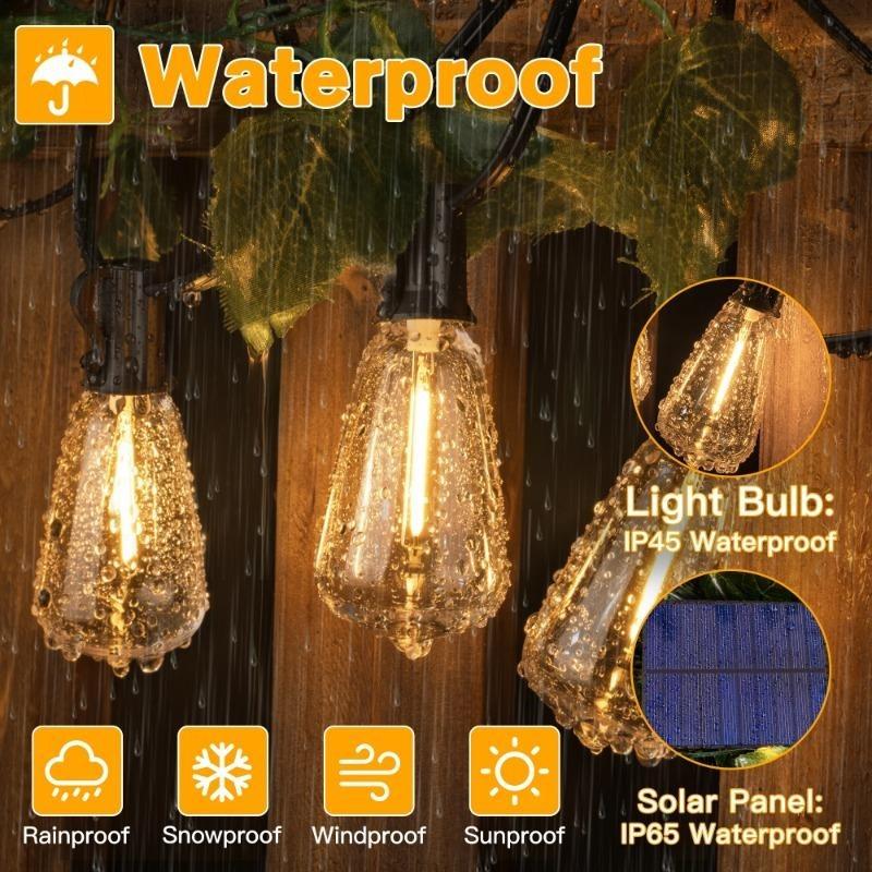 LED Solar String Light ST38 Shatterproof Replacement Bulb Solar Garland For Patio Garden Backyard Christmas Decoration