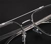William Chan Anti-Blue Light Retro Large Frame Glasses with Double Bridge, Fashionable Myopia-Ready.