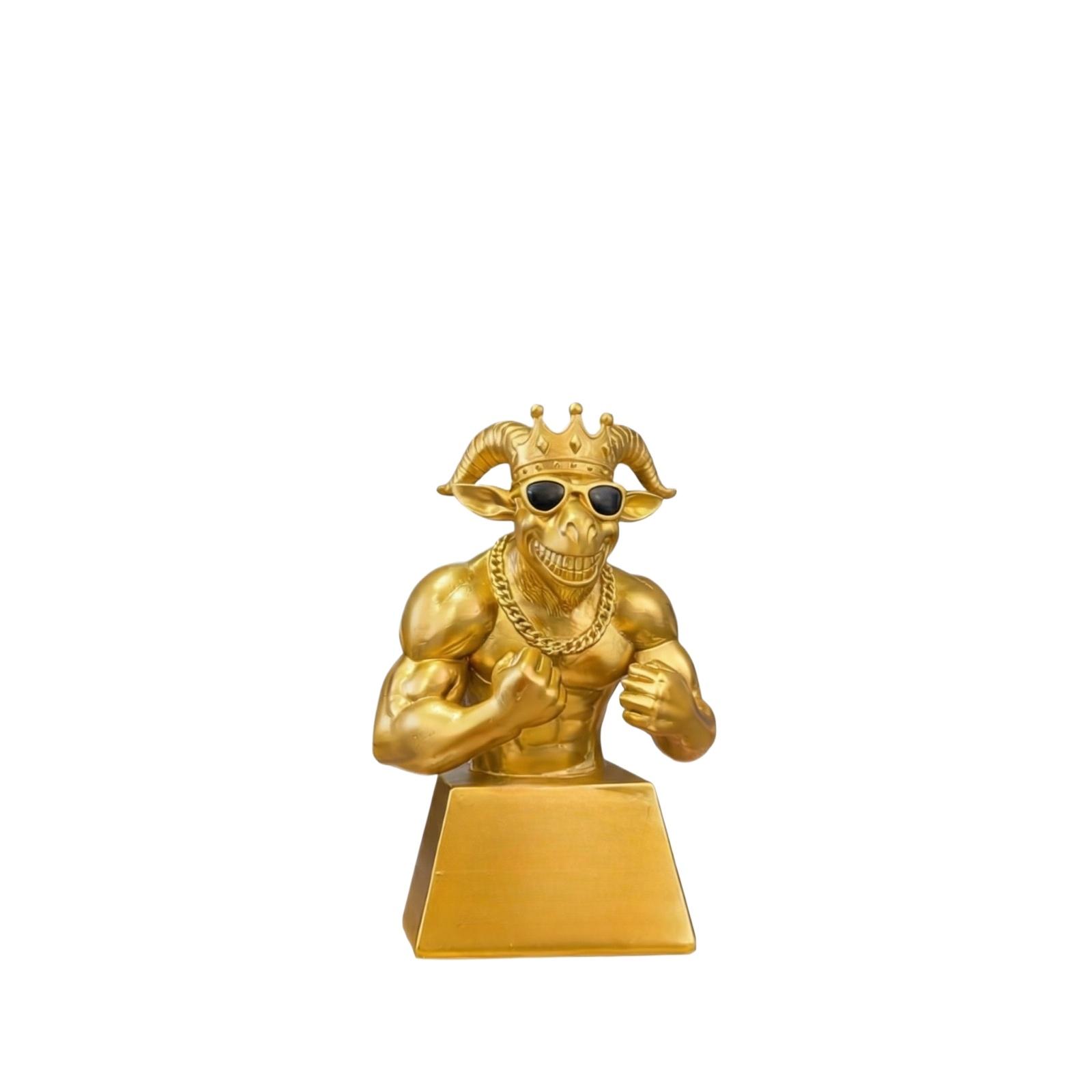 

Muscle Trophy – Muscle Resin Trophy, Suitable For Soccer, Decoration, Best Player Trophy. One Size золотой