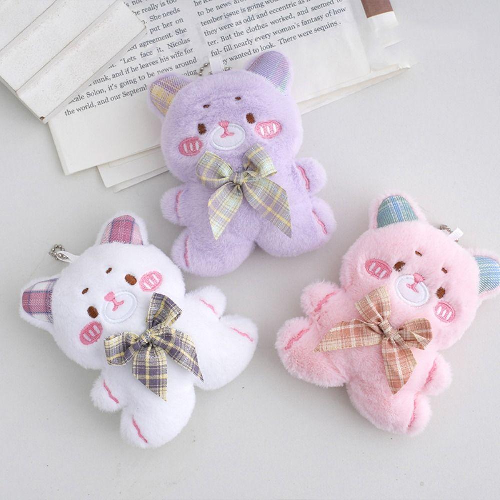 

Plush Toy Necktie Bear Plush Keychain Cloth Doll Necktie Bear Plush Keyring Birthday Gift розовый