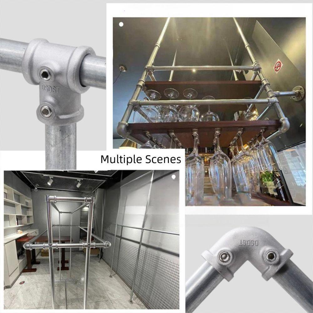 1\2''/3\4" Frame Fasteners Aluminum Alloy Steel Circular Pipe Connector  Pipes