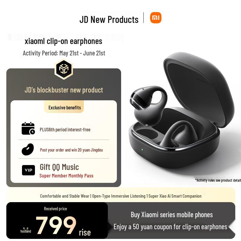 Xiaomi Clip Open-Ear Bluetooth Ohrklemme Kopfhörer