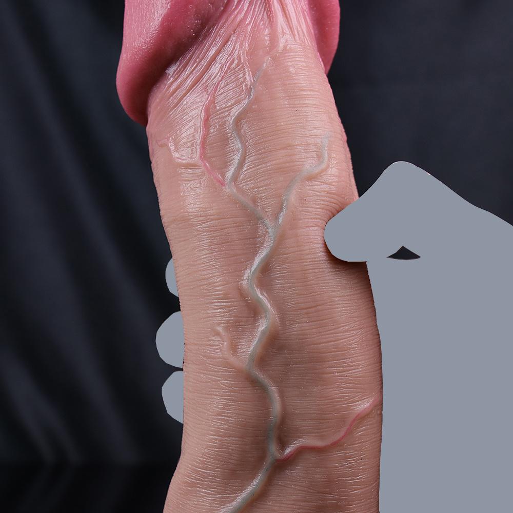 Super Realistic White Silicone Dildo – Big Mushroom Glans, Soft Skin-Like Texture, Strong Suction Cup, Manual Anal & Vaginal Sex Toy for Women