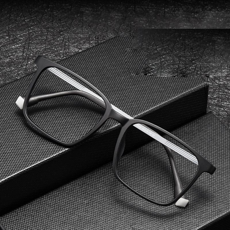 Large Size Eyeglasses Man Ultra Light TR90 Titanium Eyewear 2024 Fashion Square Optical Prescription Eyeglasses Frame Woman