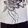 Pasite Floral Print Chiffon Two-Piece Outfit for Middle-Aged Women