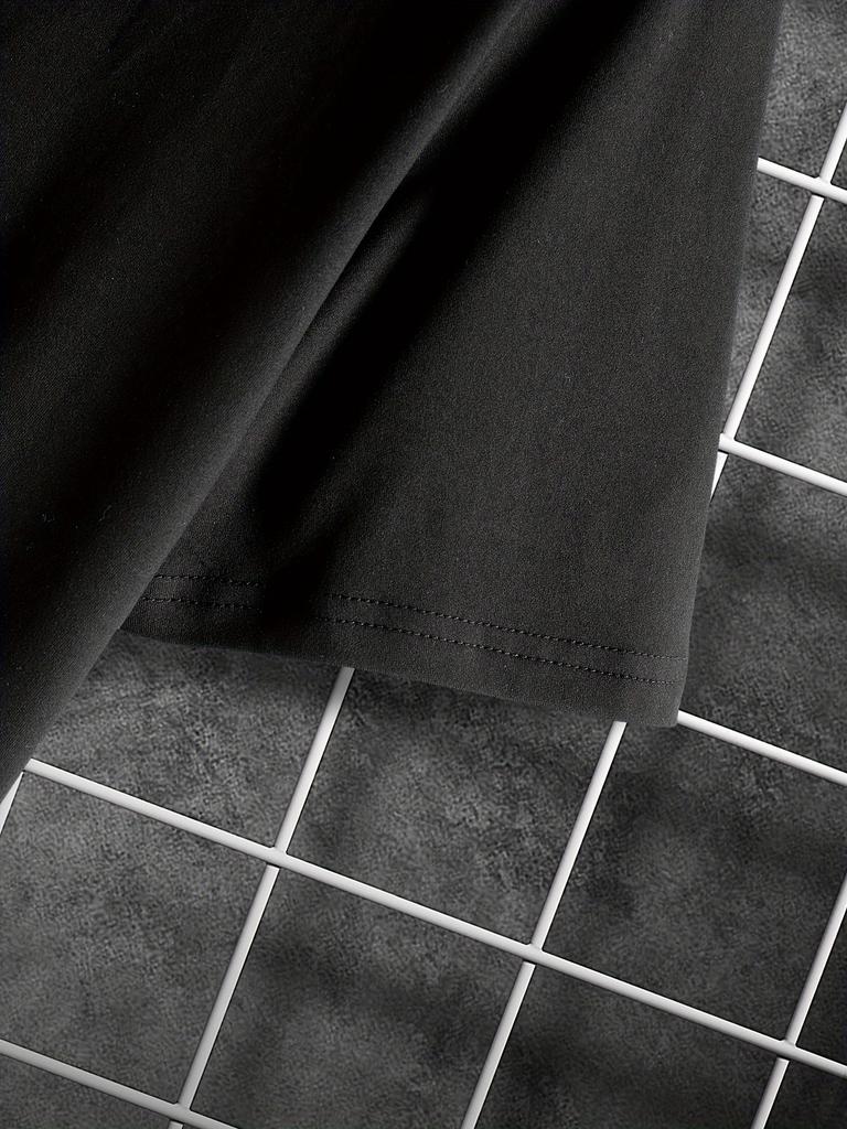 Men's Short-Sleeved Crew Neck T-Shirt -  Blend, Casual Top With Creative Gesture Print - Summer Tee - For Men