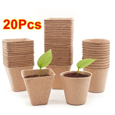 20 STÜCKE Papier Anzuchttopf Biologisch Abbaubar Sämlinge Blumentopf Saatschale Garten Balkon Pflanzen Anzuchtschale Anzuchtbecher Pflanzung