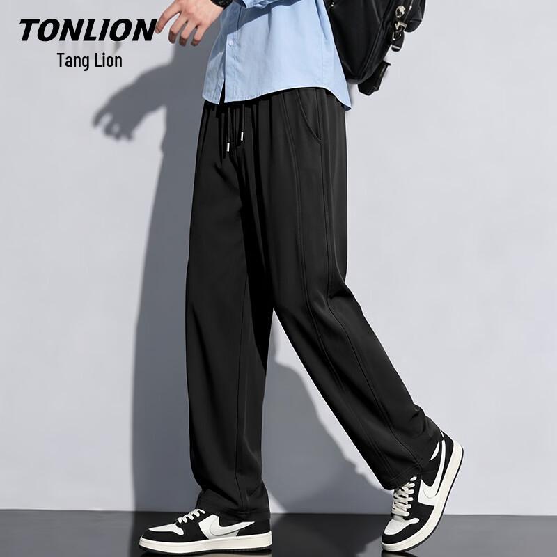 TonLion Men s Summer Casual Straight-Leg Pants 3XL