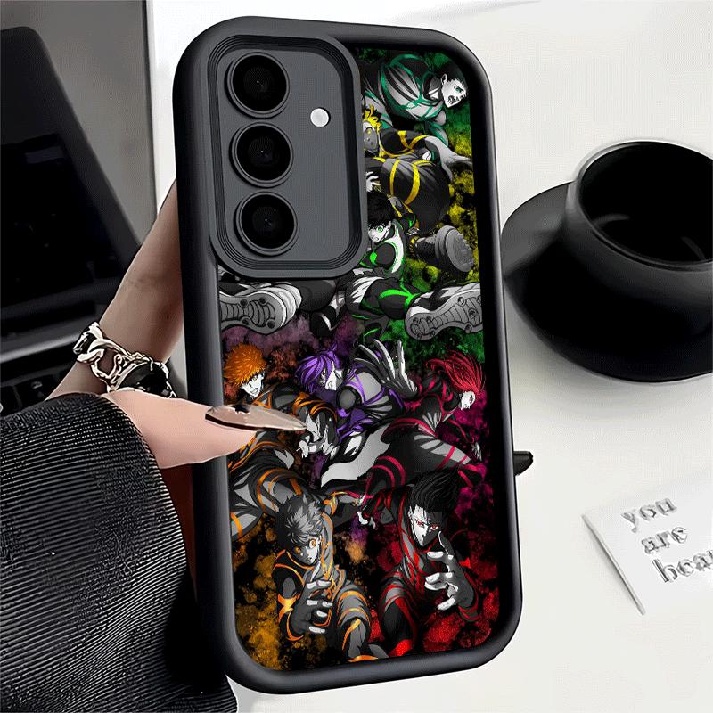

Phone Case for Samsung Galaxy S26 S25 Ultra S24 FE Blue L-Lock Football Anime Shell S23 Plus S22 + S21 S20 5G Soft Silicone Fund Samsung S23 FE