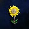 Sunflower Brooch - A Delicate, Luxurious, Niche, and High-end Diamond-studded Women's Accessory.