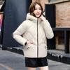 Rhombus  Jacket Women's Hooded Autumn and Winter New Small Fashion Top Short Warm  Jacket