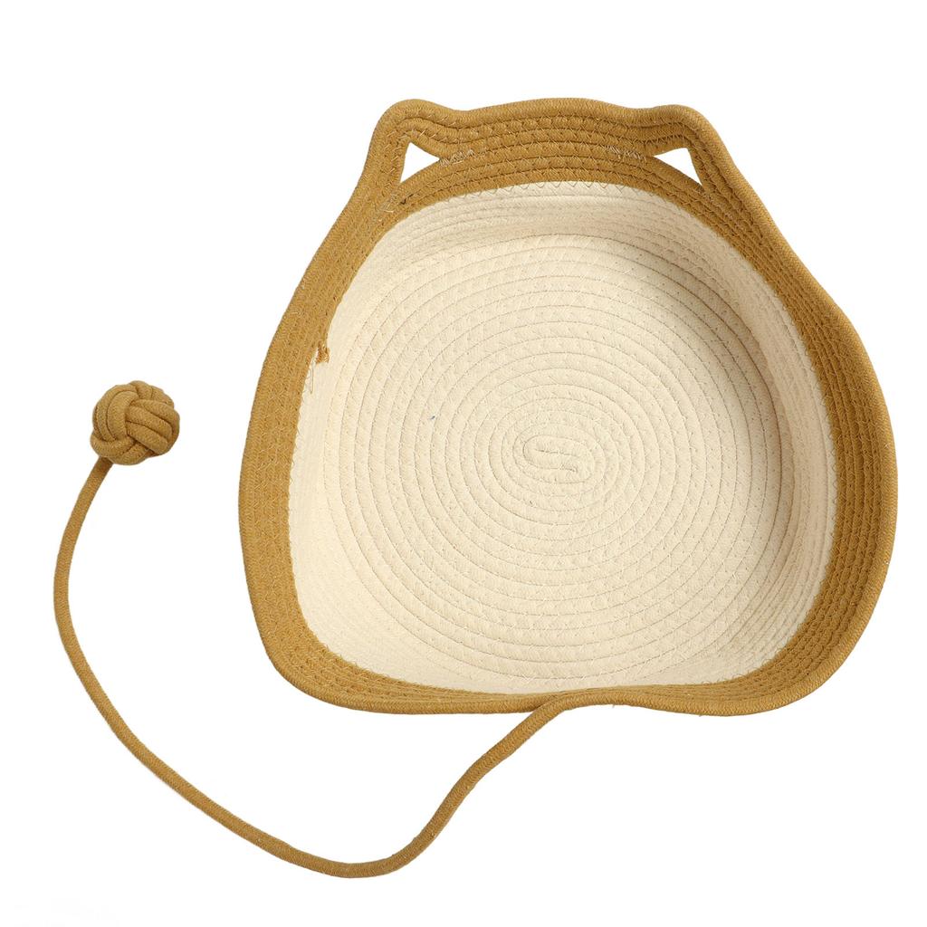 Handwoven Cotton Rope Cat Bed Multifunctional Exquisite Comfortable Cat House Bed for Pet Supplies