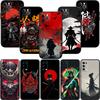 LO55 Japan Samurai Mask Soft Shell Phone Case for Samsung Galaxy S20 S21 S22 Ultra FE + Plus A21S A22 A24 A25 A26 A30 A30S A31