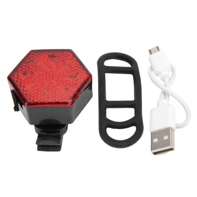 Fahrrad Rücklicht USB Wiederaufladbar Sechseckig Sicheres Warnblinkendes Rücklicht Fahrradlicht