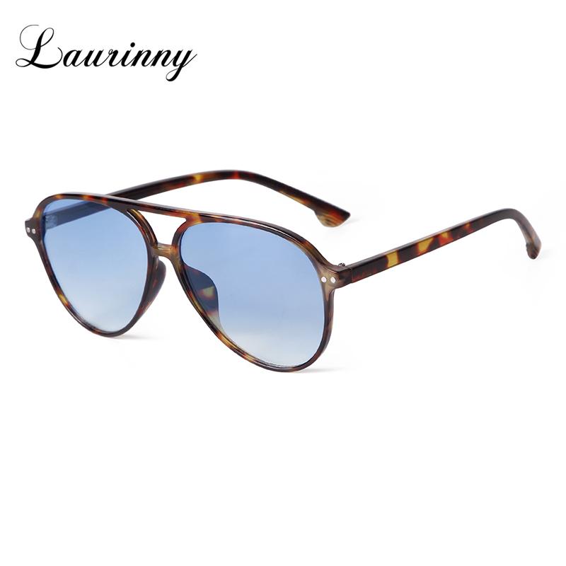 New Chic Pilot Women Sunglasses Retro Aviator Blue Gradient Lens Tortoise Frame UV400 Sun Glasses Female Male