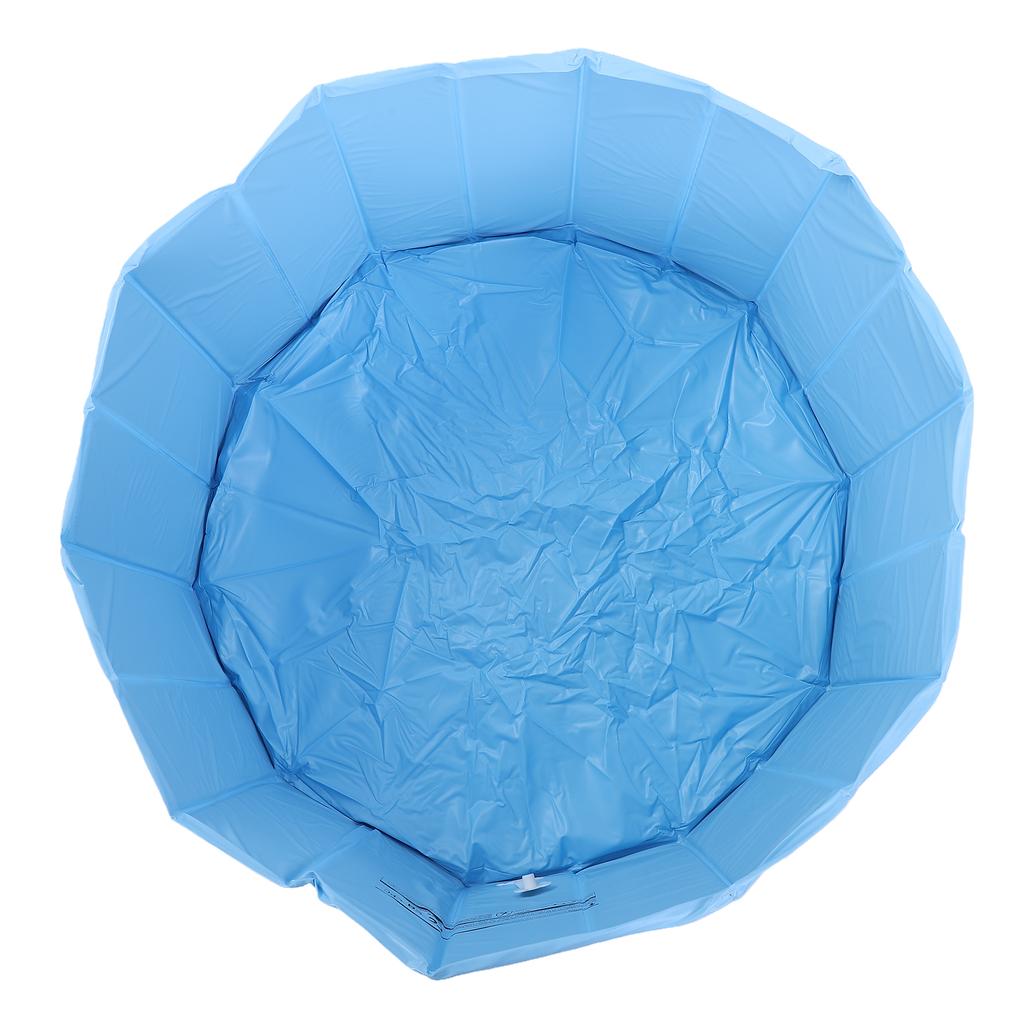 Folding Swimming Pool Water Proof PVC Non Inflatable Folding Kiddie Pool with Reinforced Support for Indoor Outdoor Type 1 35.4x35.4x17.7in