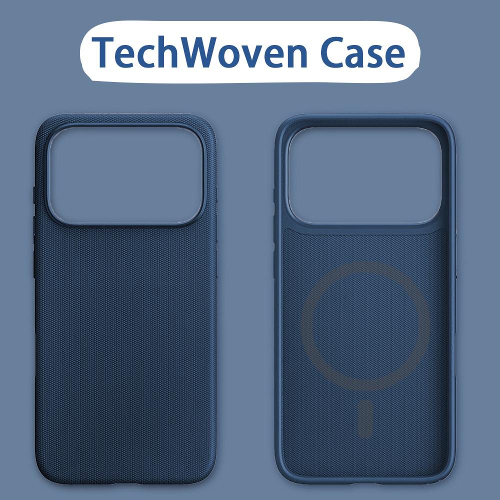 

Luxury Tech Woven Magnetic Adsorption Case for iPhone 13 14 15 16 17 Pro Max Air TechWoven for Magsafe Wireless Charge Cover iPhone 13 Pro