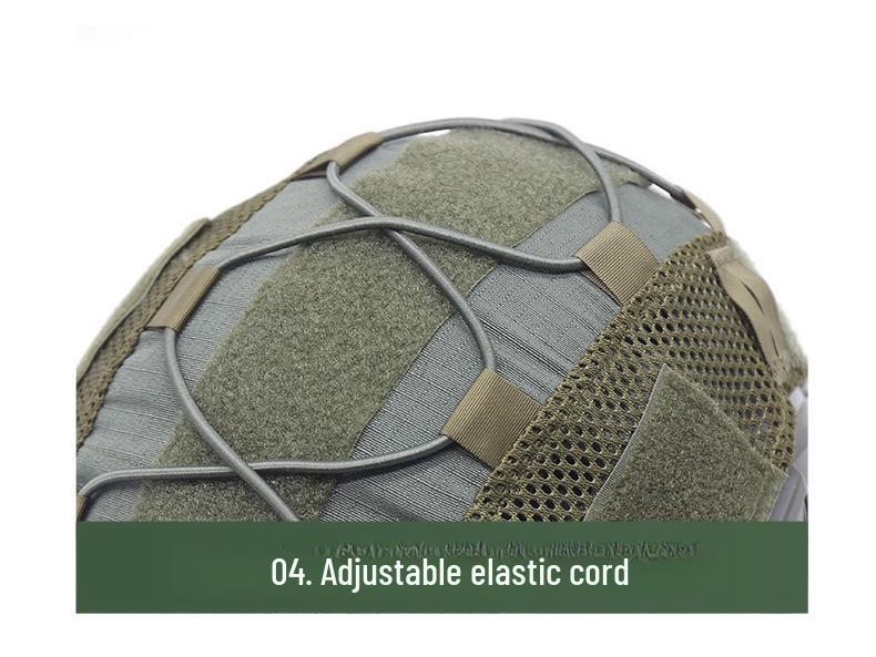Cross-border Tactical Camouflage Helmet Cover with Elastic Rope