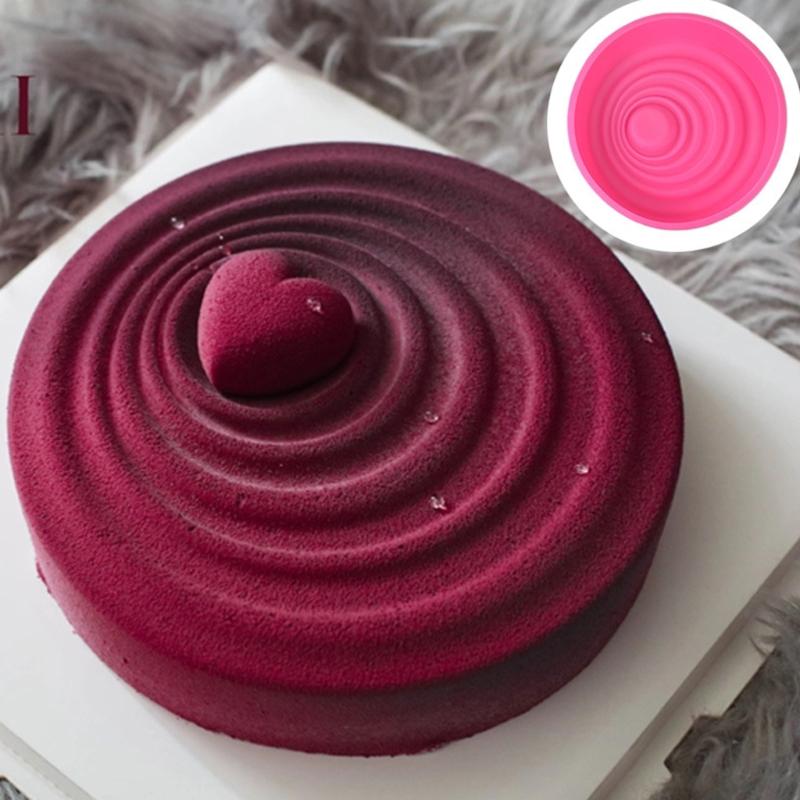 Round Silicone Cake Pan With Frosts Resistance Textured For Professional Baking And Dessert Presentation Kitchen Tool