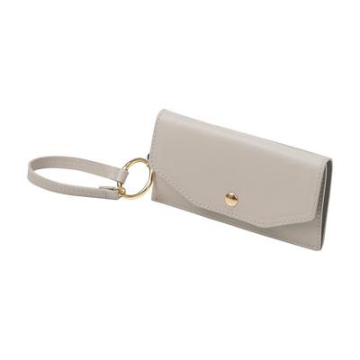 Kutsuwa Key Pass Case, Lafite, Pale Greige, LF005BE