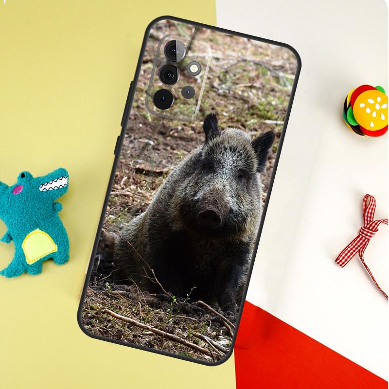 Wild Boar Pig Brown For Samsung Galaxy A55 A35 A15 A54 A34 A14 A53 A33 A13 A05 A06 A16 A22 A32 A52 Phone Case