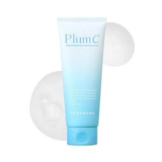 FORENCOS Plum C Mild Acidic Cleansing Foam Gentle pH Balancing Facial Cleanser 150g