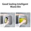 Auto Rubbish Bin LED Light Trash Holding One Button Switch Durable Space Saving Auto Rubbish Bin Kitchen Supply