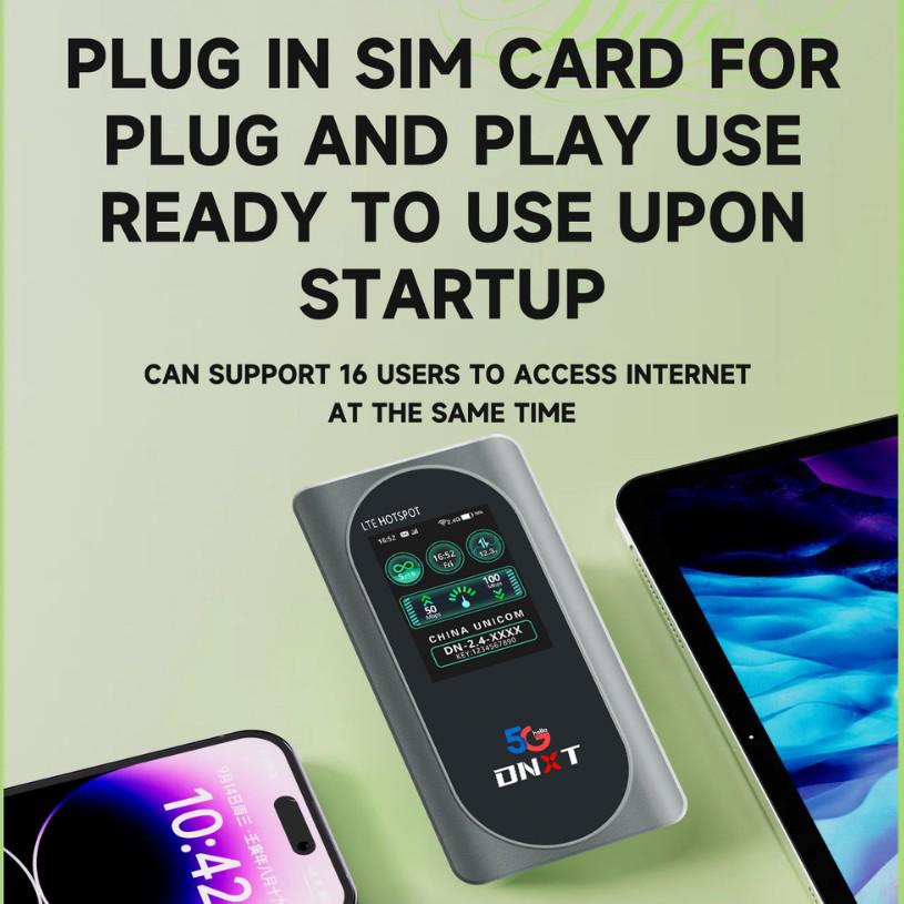 5G Dual-Band Portable MIFI Router with 4400mAh Battery