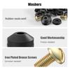 116Pcs Faucet Washer Sealing Gaskets with Screws Flat Beveled Rubber Plumbing Faucet Gasket for Repairing Faucet Leak