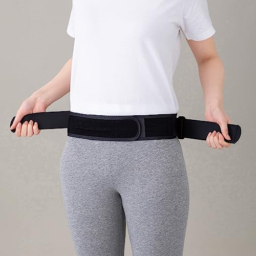 Lenden- und Beckenstützgürtel, hergestellt in Japan, für Sport, Arbeit, Golf, Tennis und mehr. Stützende Passform, Unisex, Schwarz, Normaler Typ, Klein.