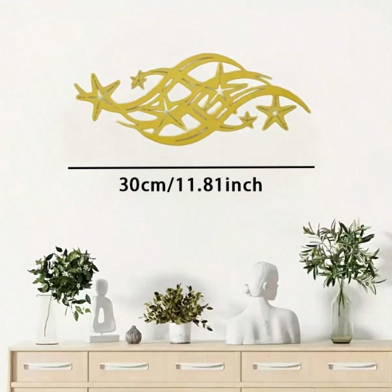 

Metal Wall Art Starfish Coastal Decor Seaside Gift Nautical Theme Home Bathroom 30x12 різнокольоровий
