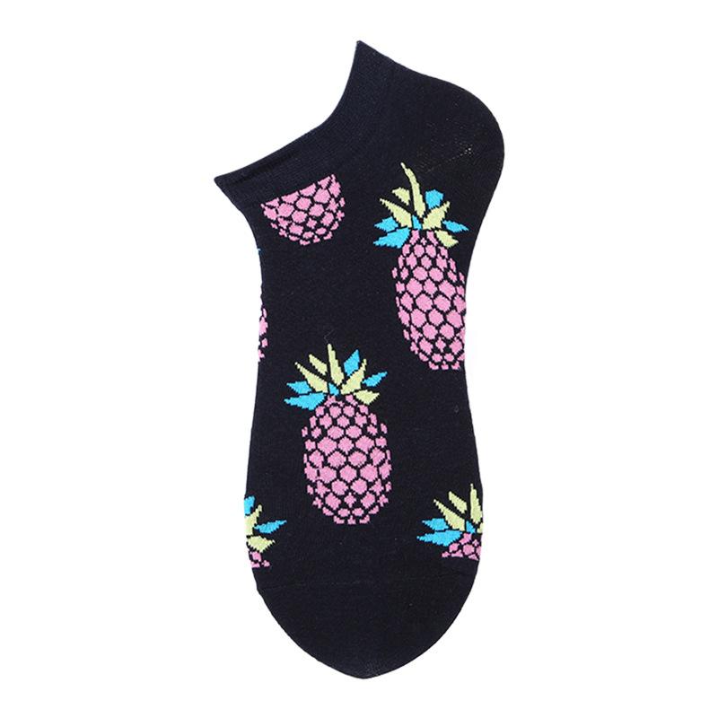40 Style Fashion Colorful Short Socks Men Cotton Novelty Oil Painting Animals Food Avocado Casual Funny Ankle Sox