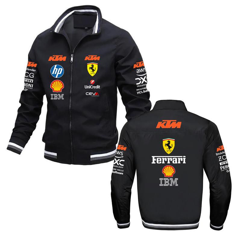 

KTM Spring and Autumn Couple Jacket F1 Racing Suit Outdoor Sports Leisure Racing Jacket S чёрный