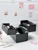 Aluminum Alloy Makeup Train Case Jewelry Box Organizer, Large Capacity, With Handle and Adjustable separator
