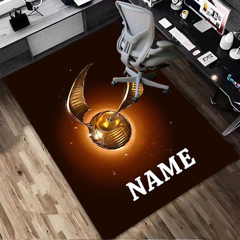 Custom Name Harry Potter Living Room Non-Slip Area Rug Soft Carpet for Bedroom Kids Playroom Sofa Office Home Decor Doormat