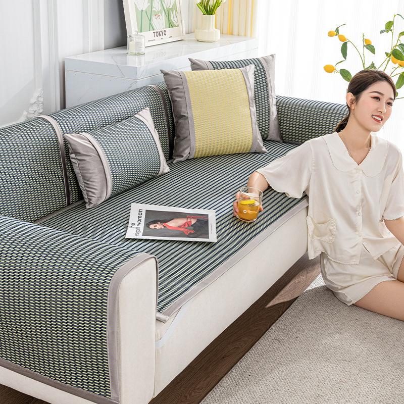 Rattan Mat Sofa Cushion Summer Summer Summer Sofa Mat Seat Cushion Simple Modern Ice Silk Non-Slip Seat Cover Cover Cloth